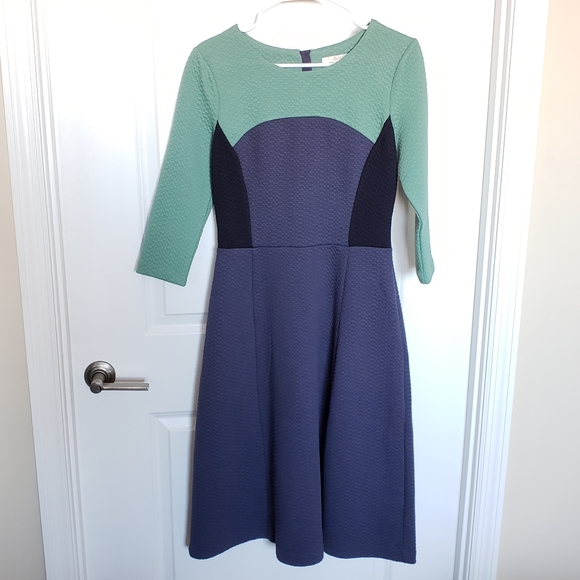 Boden Dresses | Tall Boden Curve Flare Colorblock Dress | Poshmark